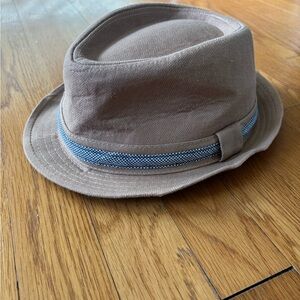 Stylish Tan Fedora with Blue Band